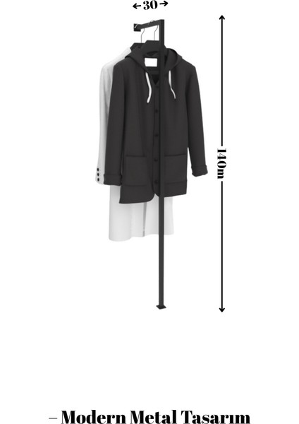 Duvara Dayalı Tek Ayaklı Metal Elbise Askılığı Kıyafet Askı Standı Portatif 140X30 cm modelleri