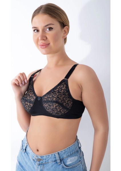 Siyah Dantelli Toparlayıcı Sütyen - 506 fırsatları