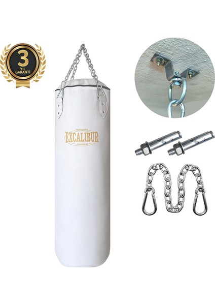 Klasik Boks Kum Torbası 100 x 35 cm Beyaz fiyatları