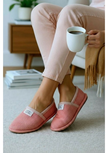 Peluş Kadın Ev Babeti Tüylü Yumuşak Taban Ev Botu Panduf