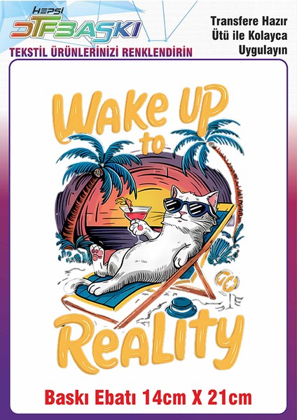 Wake Up Ütü ile Yapışan Kumaş Tekstil Kıyafet Dtf Baskı
