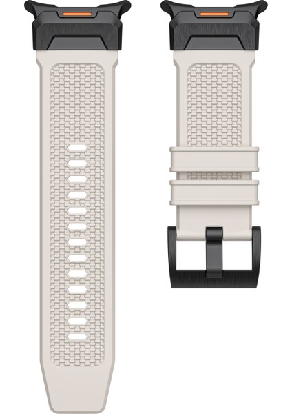 Samsung Galaxy Watch Ultra 47MM Spor Bant Ka Nefes Alabilir Saat Kayışı - Starlight/siyah Konnektör (Yurt Dışından) modelleri