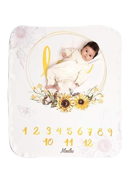 Ay Çiçeği Yeni Doğum Hediyesi Fotoğraf Battaniyesi modelleri