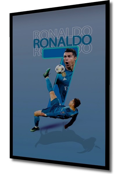 Çerçeve Görünümlü Ronaldo Futbol Sanatı Ahşap Mdf Dekoratif Ev Duvar Tablo Dikdörtgen Ev Duvar Tablo fiyatları