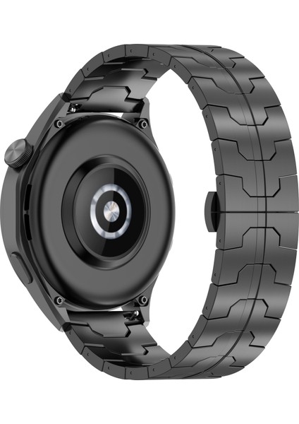 Huawei Watch Gt4/xiaomi Mi Watch/samsung Saat Kayışı 22 mm Titanyum Alaşımlı Bant-Siyah (Yurt Dışından)