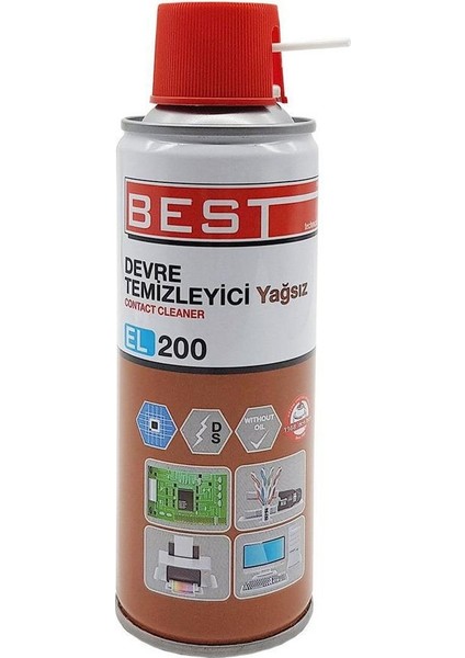 Best Elektronik Kart Devre Kontak Temizleyici Yağsız Sprey 200 ml