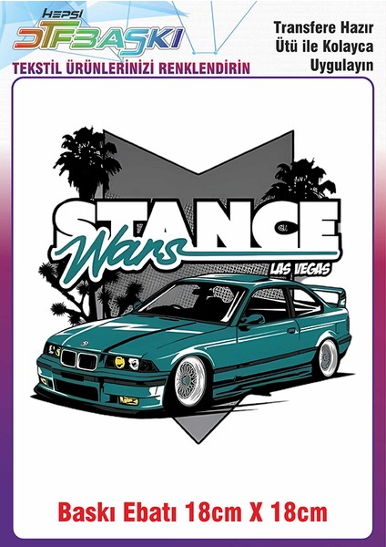 Stance Wars Ütü ile Yapışan Kumaş Tekstil Kıyafet Dtf Baskı
