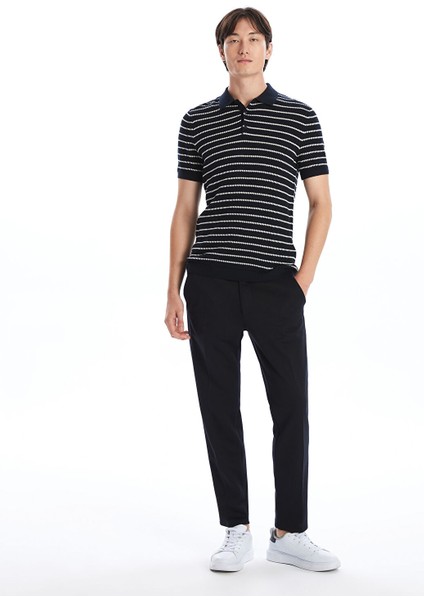 Yeni Sezon Polo Yaka Kısa Kollu Çizgili Erkek Triko Kazak fiyatları