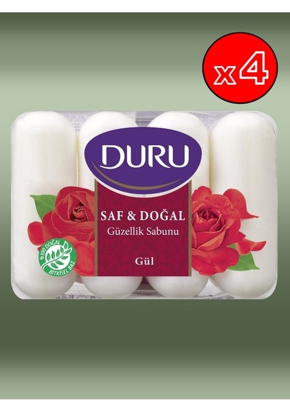 Güzellik Sabunu Saf&doğal Gül (4X70 Gr) 4 Paket