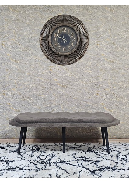 Ufo Oturak Bench - Siyah Boyalı Sivriltme Ayak - Oturak - Bench - Puf - Yatak Ucu Pufu Kahverengi Renk 100 x 50 Boyut/ebat modelleri