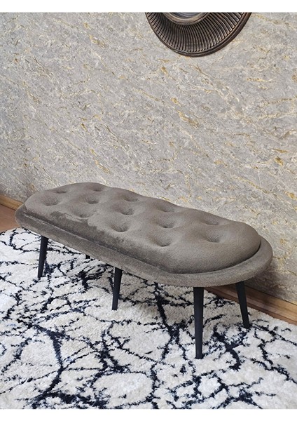 Ufo Oturak Bench - Siyah Boyalı Sivriltme Ayak - Oturak - Bench - Puf - Yatak Ucu Pufu Kahverengi Renk 100 x 50 Boyut/ebat fırsatları