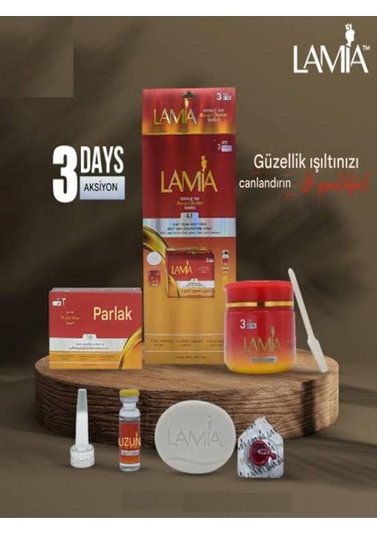 Yaşlanma Karşıtı , Akne, Leke, Giderici Krem + Serum + Sabun + Capsüle 4in1 Orginal