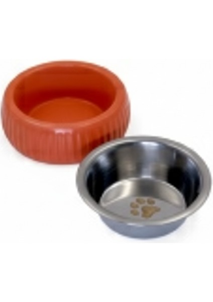 Organik Seramik Mama Kabı Kimyasal Içermez Paslanmaz Çelik Iç Kap 250ML