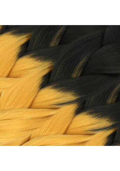 Afrika Örgüsü ve Rasta Için Sentetik Ombreli Saç / Siyah / Gold Sarı modelleri