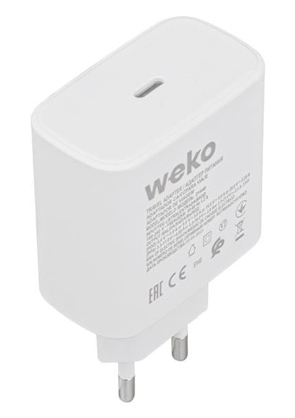 Weko Wk-21440 S11-c 25 Watt Telefon Şarj Başlık Adaptörü + Type-c To Type-c Kablo modelleri