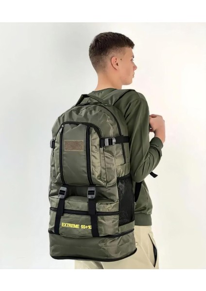 Savex Profesyonel Körüklü Sırt Çantası Haki 55+10 Lt