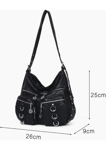 25YG582 Kadın Çok Gözlü Yumuşak Deri Çanta fırsatları