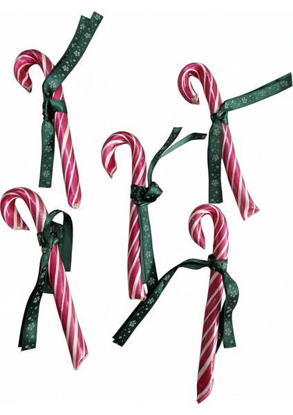 Yılbaşı Baston Şeker 20 Adet Pembe Beyaz Hediyelik modelleri