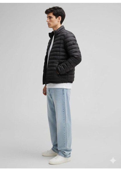 Slim Fit Rüzgar Geçirmez Elyaf Dolgulu Şişme Mont fiyatları