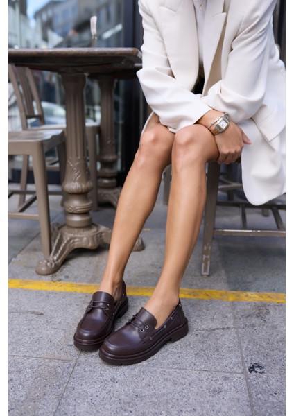 Martina Kadın Kahve Bagcıklı Oxford Ayakkabi modelleri