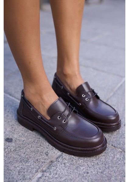 Martina Kadın Kahve Bagcıklı Oxford Ayakkabi fırsatları