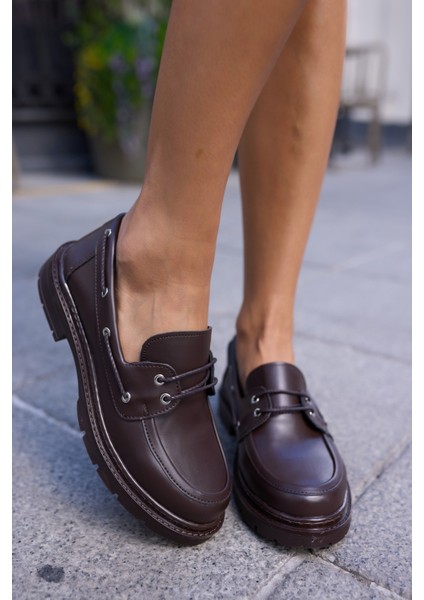 Martina Kadın Kahve Bagcıklı Oxford Ayakkabi