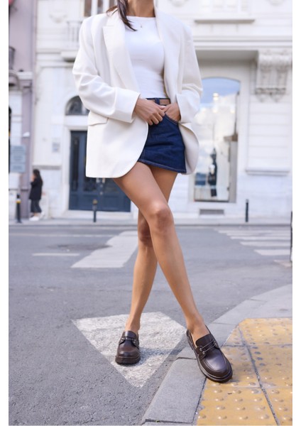 Martina Kadın Kahve Bagcıklı Oxford Ayakkabi