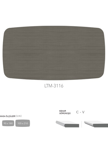 Cdf Masa Tablası 90X180 - DCLTM3116