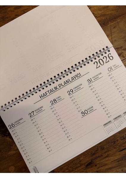 Masaüstü Spiralli Sümen - Turkuaz Kapak, Siyah Beyaz Iç Baskılı Defter fırsatları