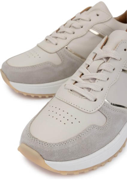 Kadın Hakiki Deri Bej Süet Sneakers & Spor Ayakkabı 258 3482 Bn Ayk SK25-26 Bej Suet/dr/gold modelleri