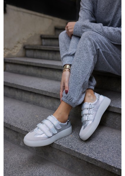 Celso Kadin Gumus Cırtlı Sneakers