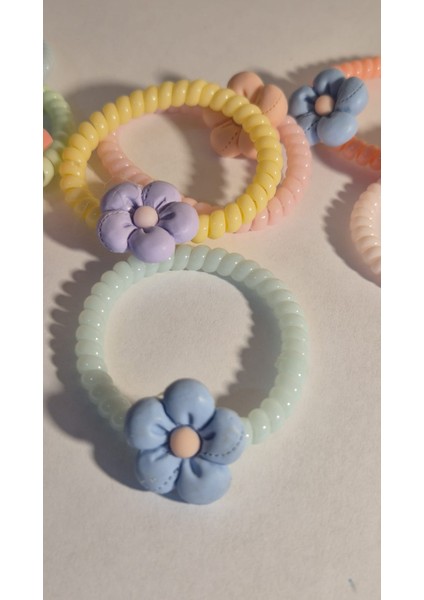 2 Adet Çiçekli Spiral Lastik Toka Karışık Renk fiyatları