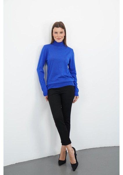 Yarım Balıkçı Yaka Triko-Saks fiyatları