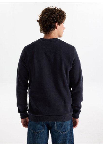 Yuvarlak Yaka Lacivert Erkek Sweatshırt 261 Lcm 241063 Newdwade Lacivert indirimleri