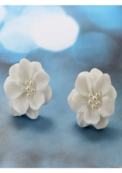 Elegant Boho Style Beyaz Çiçek Küpe fiyatları