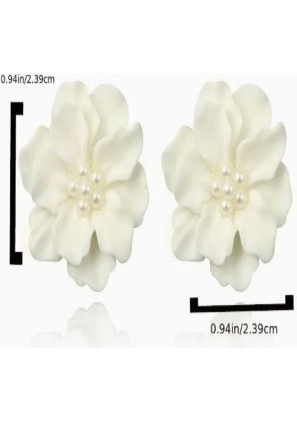 Elegant Boho Style Beyaz Çiçek Küpe modelleri