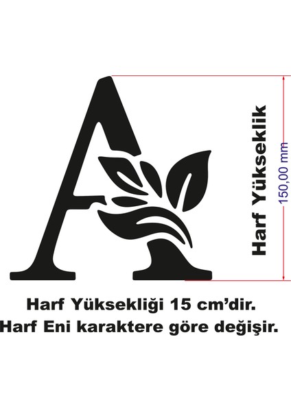 Stencil Harf Boyama Şablonu X045 modelleri