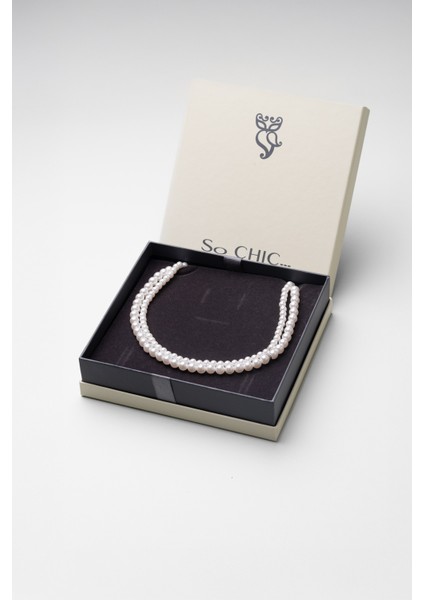 Ivory 18 Ayar Beyaz Altın Kaplama 43 cm Gümüş Inci Kolye fırsatları