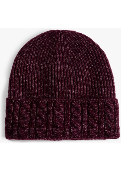 Örgü Bere Dokulu Katlama Detaylı - Koton x Sima Tarkan