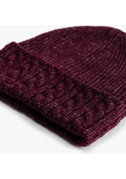 Örgü Bere Dokulu Katlama Detaylı - Koton x Sima Tarkan modelleri