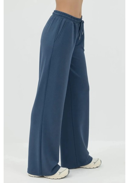 Kadın Modal Touch Geniş Paça Eşofman Altı Oxford Mavisi fırsatları