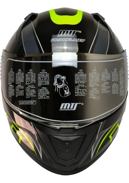 Motosiklet Kaskı Ecer 22.R06 Sertifikalı Double Vizör Full Face Kask Arrow