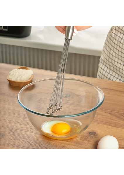 Ayarlanabilir Paslanmaz Çelik Metal Boncuk Top Uçlu Çırpıcı Sos Karıştırıcı Top Uçlu Yumurta Çırpıcı