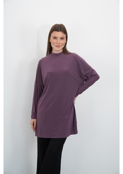 Tesettür Extra Uzun Tunik-Gül Kurusu