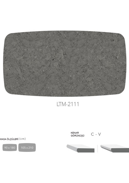Cdf Masa Tablası 90X180 - DCLTM2111