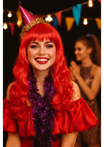 Peruk Saç Uzun Kahküllü 50 Cmturuncu fırsatları