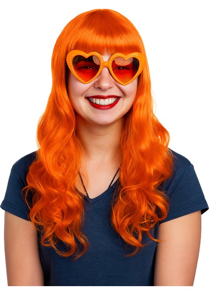 Peruk Saç Uzun Kahküllü 50 Cmturuncu indirimleri