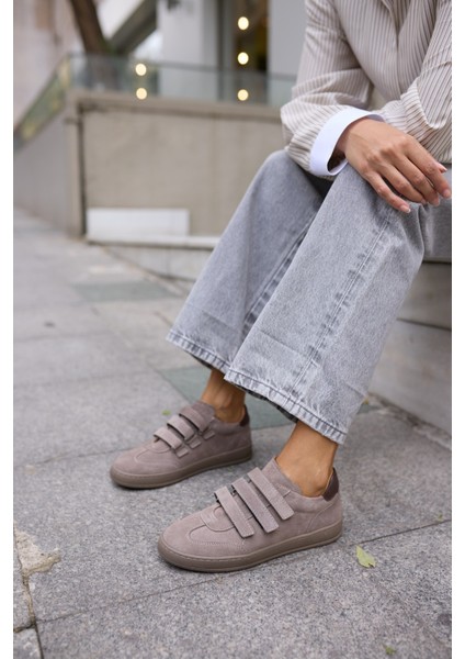 Jolanta Kadn Vizon Gercek Suet Cırtlı Sneaker