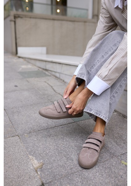 Jolanta Kadn Vizon Gercek Suet Cırtlı Sneaker modelleri