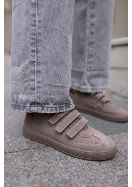 Jolanta Kadn Vizon Gercek Suet Cırtlı Sneaker